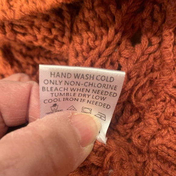 Rust Open-Knit Cardigan - Picture 5 of 9